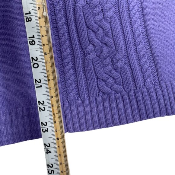 Lord & Taylor Women's Purple Cashmere Turtleneck Long Sleeve Sweater Small - Picture 6 of 7